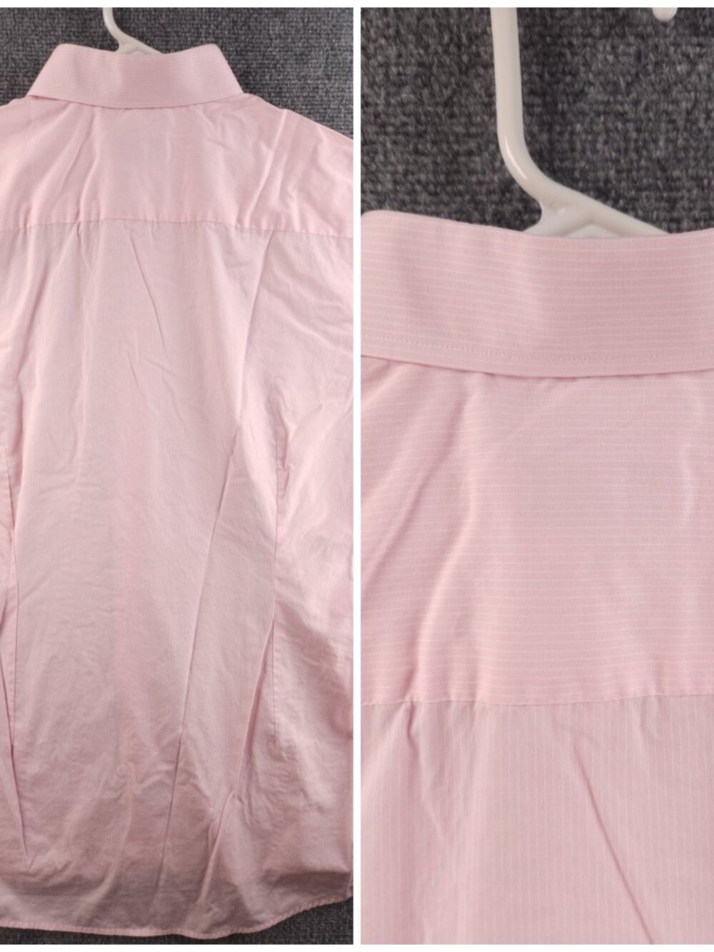 Eton Romania Pink 16.5 Striped Cotton Elegant Shirt Button Up Convertible Cuff - Picture 16 of 16